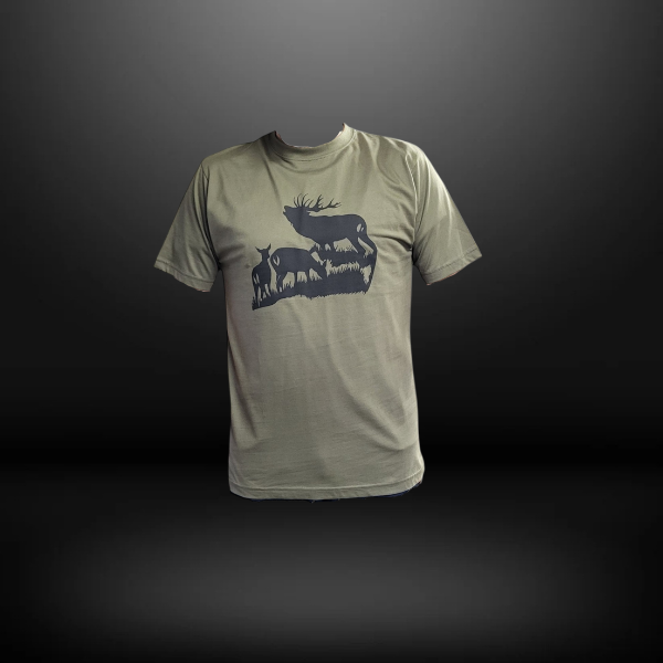 T-shirt tendance cerf en rut pour homme