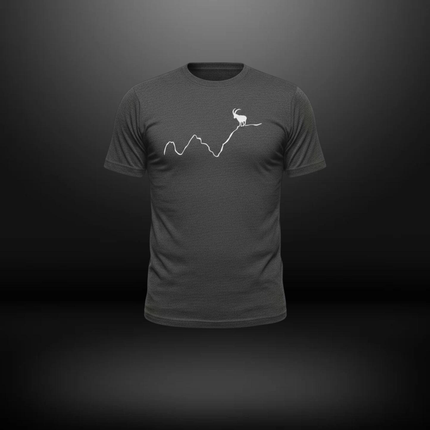 Trendsetter T-Shirt Herren Steinbock Anthrazit/Weiss