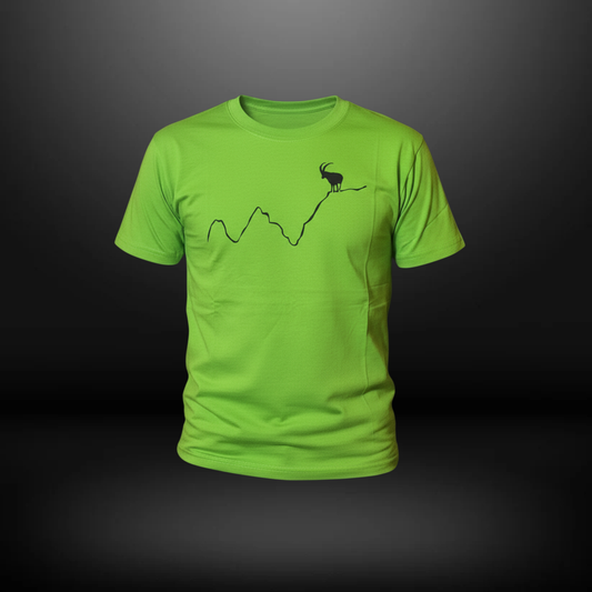 Trendsetter T-Shirt Kinder Steinbock Lime/Schwarz