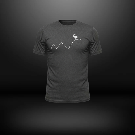 Trendsetter T-Shirt Herren Steinbock Anthrazit/Weiss