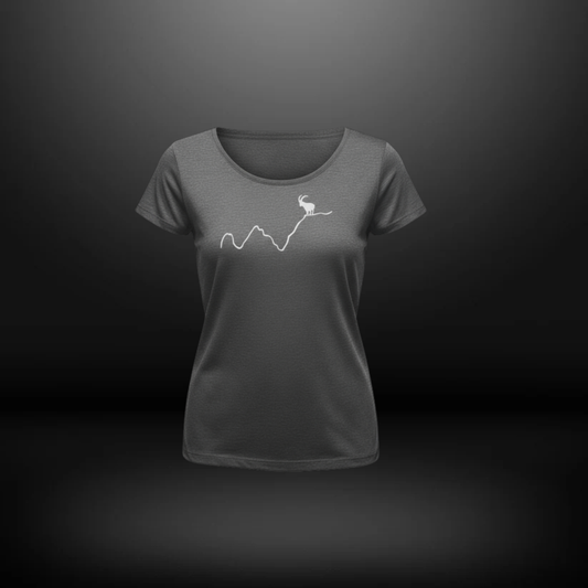 Trendsetter T-Shirt Damen Steinbock Anthrazit/Weiss