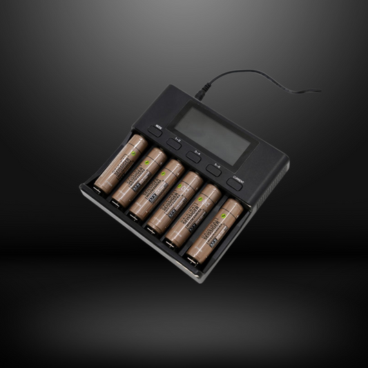 SEISSIGER Akku-Ladegerät für 18650 Li-Ion - 6-Fach Universal